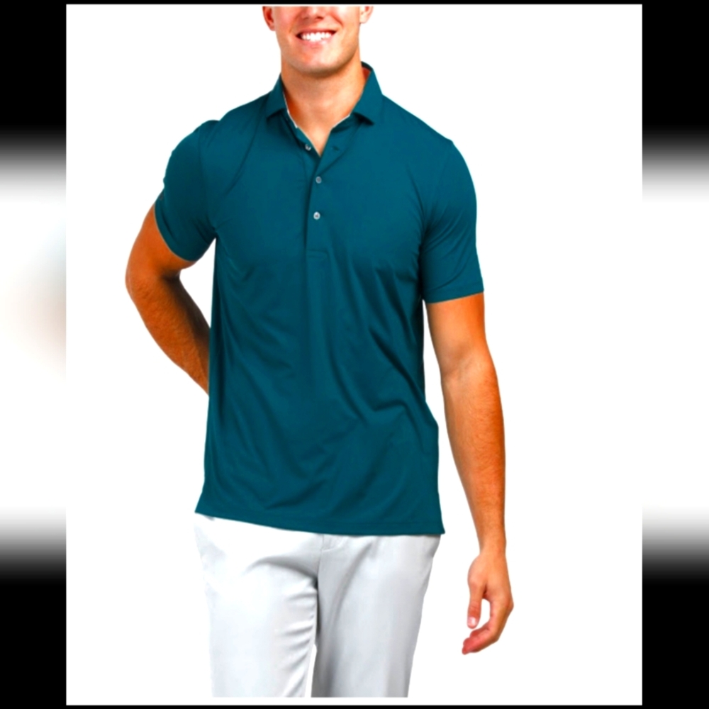 GREYSON mens CATUSE performance POLO SHIRT golf shirt SIZE SMALL green 💚